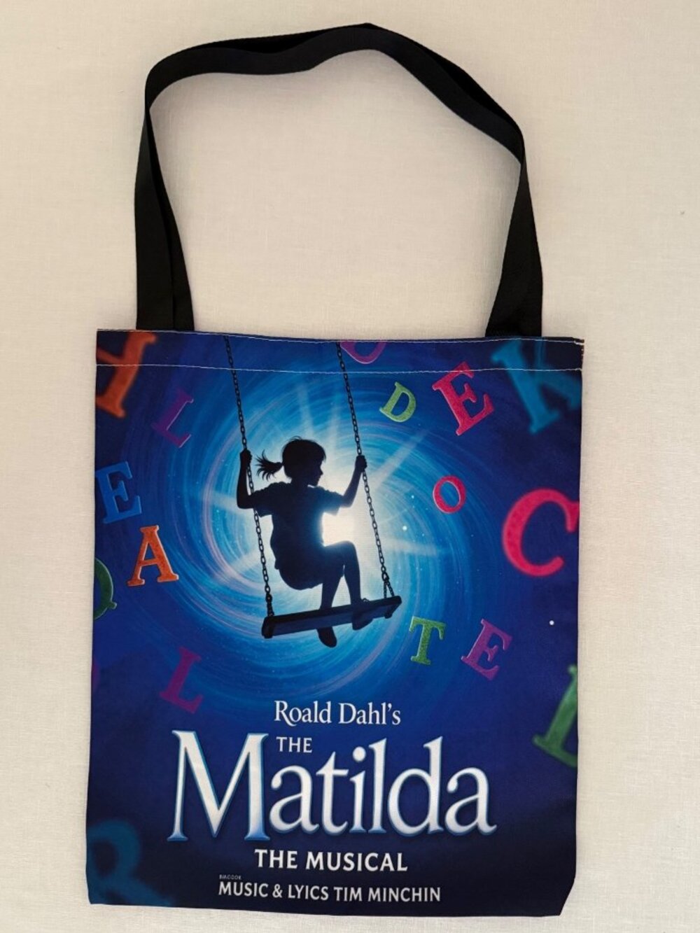 Matilda The Musical Tote Bag Roald Dahl Theater Broadway 15.5x13 NWT
